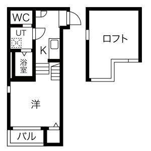 1K 間取り図