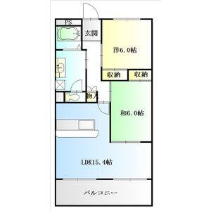 2LDK 間取り図