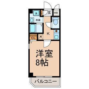 1K 間取り図