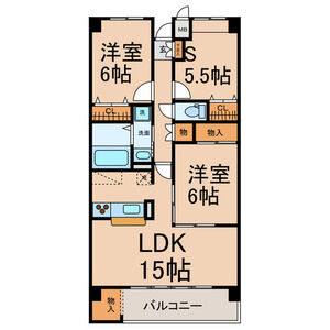 2LDK 間取り図