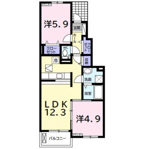 2LDK 間取り図