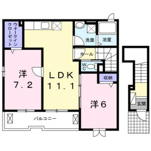 2LDK 間取り図