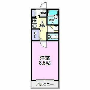 1K 間取り図