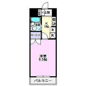 1K 間取り図
