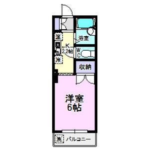 1K 間取り図