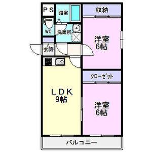 2LDK 間取り図