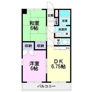 2DK 間取り図