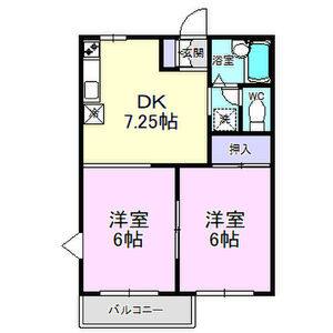 2DK 間取り図