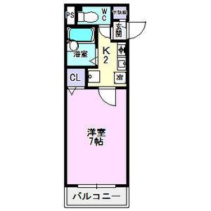 1K 間取り図