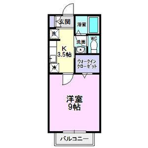 1K 間取り図
