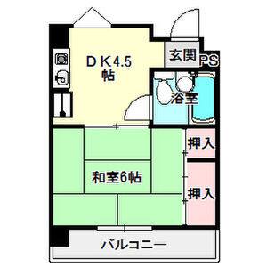 1DK 間取り図