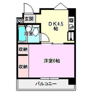 1DK 間取り図