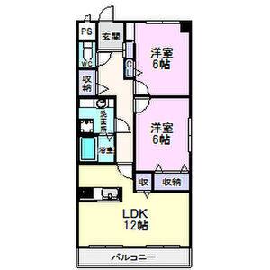 2LDK 間取り図