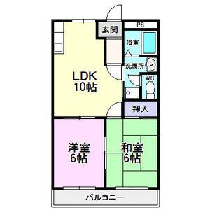 2LDK 間取り図