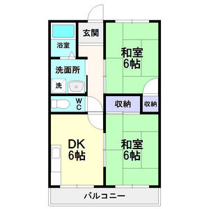 2DK 間取り図