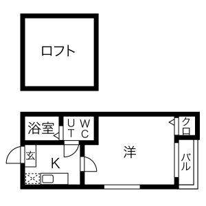 1K 間取り図