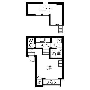 1K 間取り図