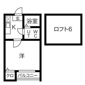 1K 間取り図
