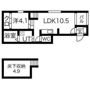 1LDK 間取り図