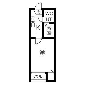 1K 間取り図