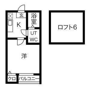 1K 間取り図