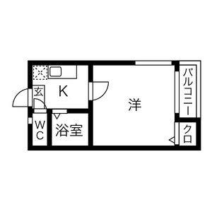 1K 間取り図