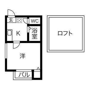 1K 間取り図