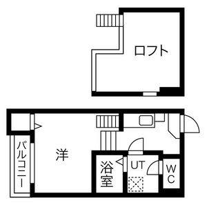 1K 間取り図