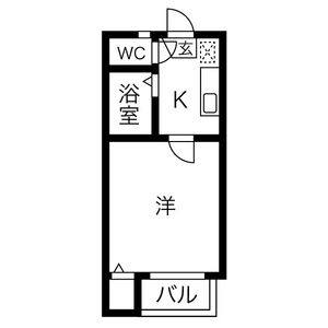1K 間取り図