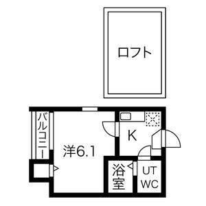 1K 間取り図