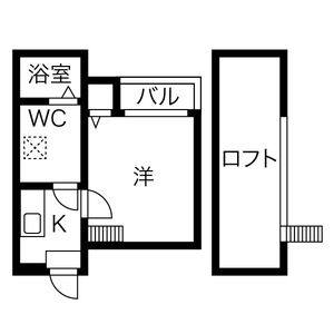 1K 間取り図