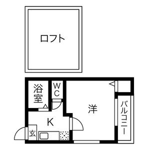 1K 間取り図