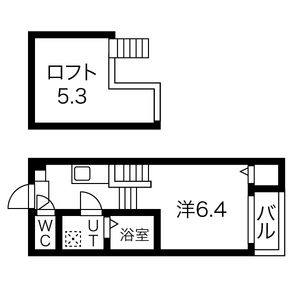 1K 間取り図
