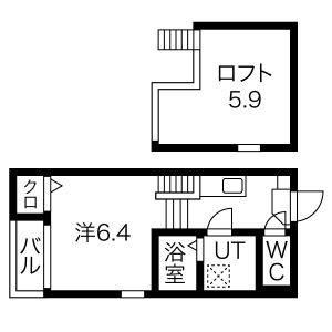 1K 間取り図