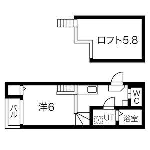 1K 間取り図