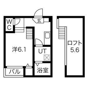 1K 間取り図