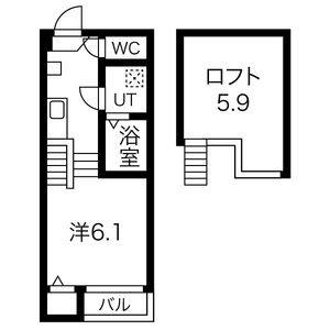 1K 間取り図