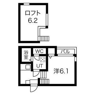 1K 間取り図