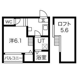 1K 間取り図