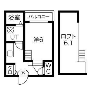 1K 間取り図
