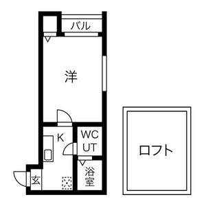 1K 間取り図