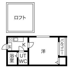 1K 間取り図