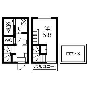 1K 間取り図