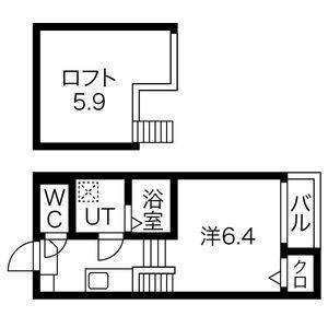 1K 間取り図