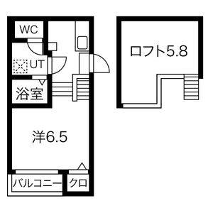 1K 間取り図