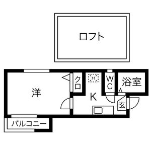 1K 間取り図