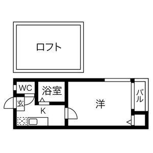 1K 間取り図