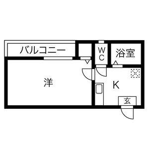 1K 間取り図