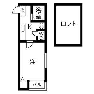 1K 間取り図