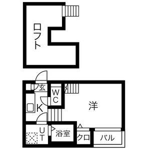 1K 間取り図